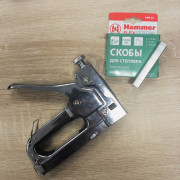 Степлер  механический со скобами (HAMMER)